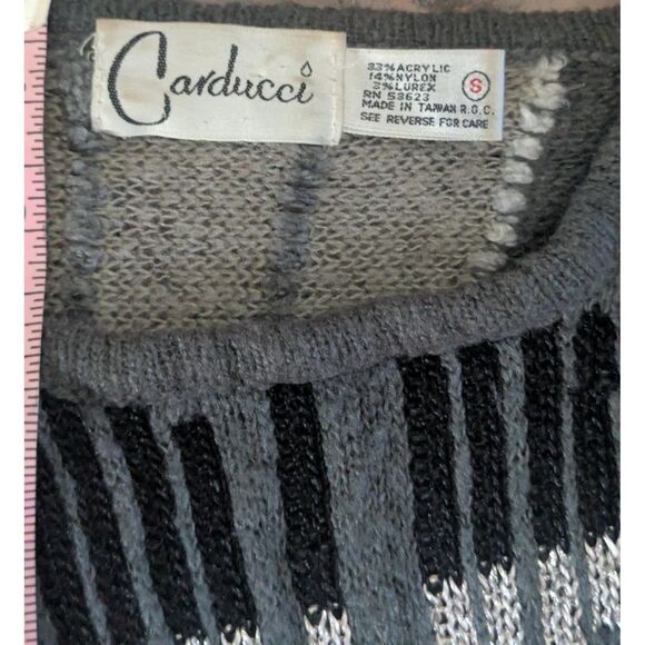 Vintage Carducci Geometric Textured Sweater, Size S - Picture 4 of 6